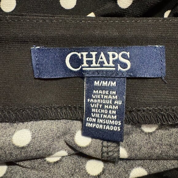 ❤️CHAPS  BLACK/WHITE POLKA DOT DRESS  MEDIUM    #CL - Picture 9 of 9